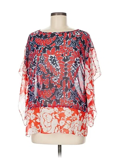 Pre-owned Michael Michael Kors 3/4 Sleeve Blouse In Red