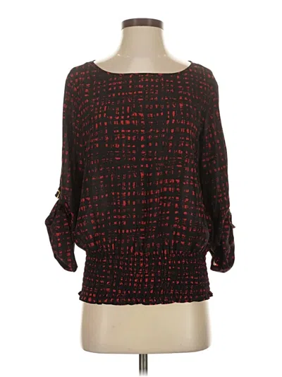 Pre-owned Michael Michael Kors 3/4 Sleeve Blouse In Red