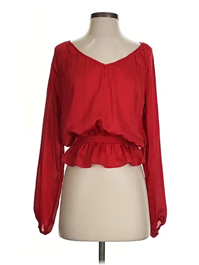 Pre-owned Michael Michael Kors 3/4 Sleeve Blouse In Red