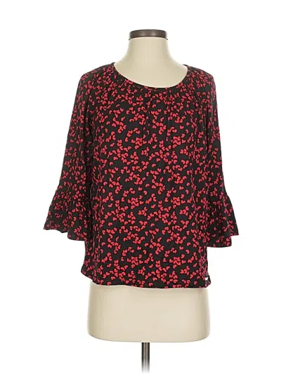 Pre-owned Michael Michael Kors 3/4 Sleeve Blouse In Red