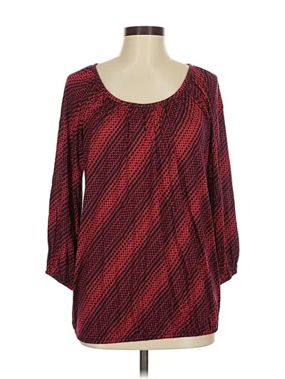 Pre-owned Michael Michael Kors 3/4 Sleeve Blouse In Red