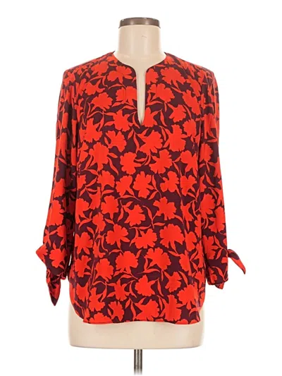 Pre-owned Michael Michael Kors 3/4 Sleeve Blouse In Red