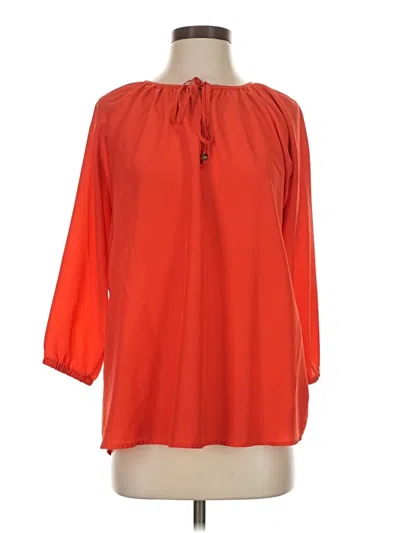Pre-owned Michael Michael Kors 3/4 Sleeve Blouse In Red