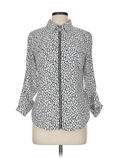 Pre-owned Michael Michael Kors 3/4 Sleeve Blouse In Silver