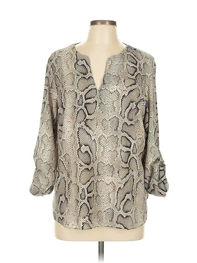 Pre-owned Michael Michael Kors 3/4 Sleeve Blouse In Silver