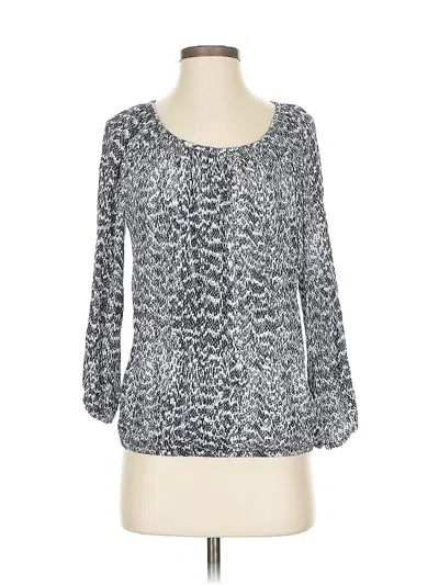 Pre-owned Michael Michael Kors 3/4 Sleeve Blouse In Silver