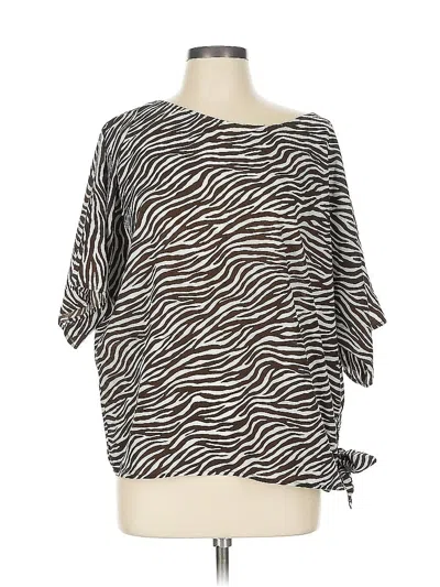 Pre-owned Michael Michael Kors 3/4 Sleeve Blouse In Silver