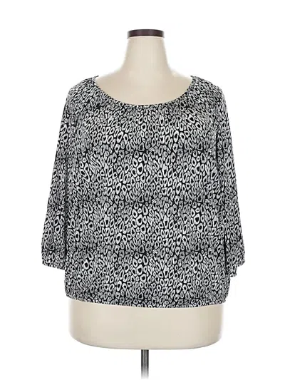 Pre-owned Michael Michael Kors 3/4 Sleeve Blouse In Silver