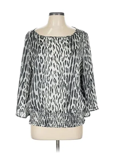 Pre-owned Michael Michael Kors 3/4 Sleeve Blouse In Silver