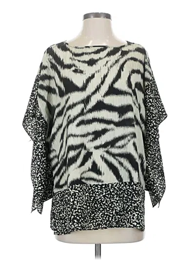 Pre-owned Michael Michael Kors 3/4 Sleeve Blouse In Silver