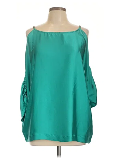 Pre-owned Michael Michael Kors 3/4 Sleeve Blouse In Teal
