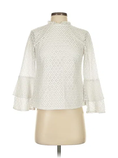 Pre-owned Michael Michael Kors 3/4 Sleeve Blouse In White