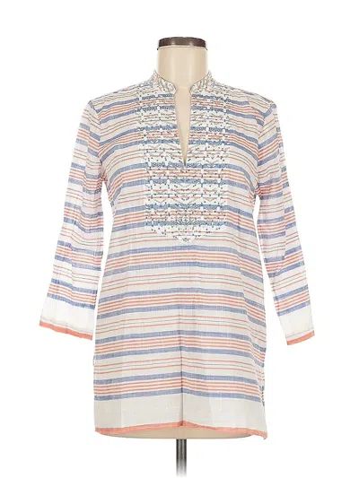 Pre-owned Michael Michael Kors 3/4 Sleeve Blouse In White