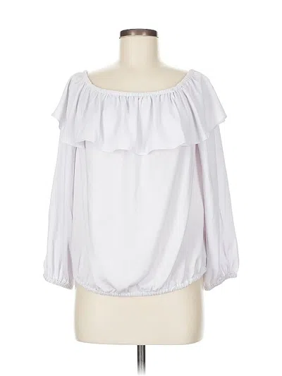 Pre-owned Michael Michael Kors 3/4 Sleeve Blouse In White