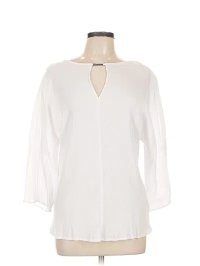 Pre-owned Michael Michael Kors 3/4 Sleeve Blouse In White