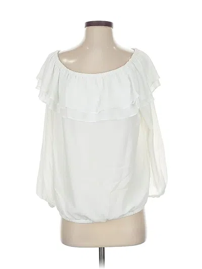 Pre-owned Michael Michael Kors 3/4 Sleeve Blouse In White