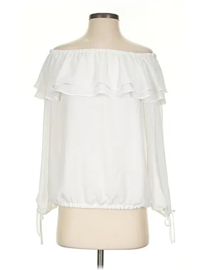 Pre-owned Michael Michael Kors 3/4 Sleeve Blouse In White