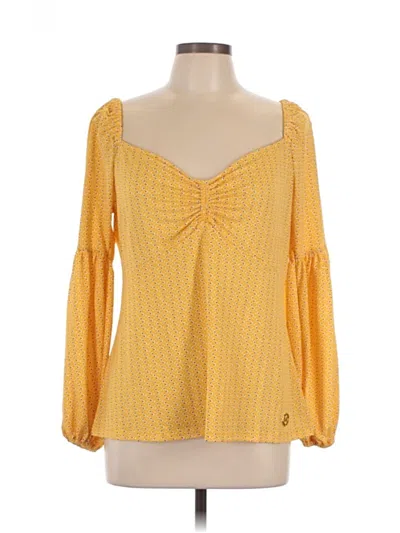 Pre-owned Michael Michael Kors 3/4 Sleeve Blouse In Yellow