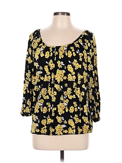 Pre-owned Michael Michael Kors 3/4 Sleeve Blouse In Yellow