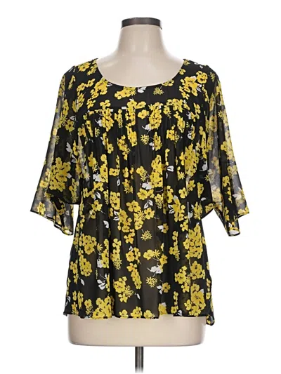 Pre-owned Michael Michael Kors 3/4 Sleeve Blouse In Yellow