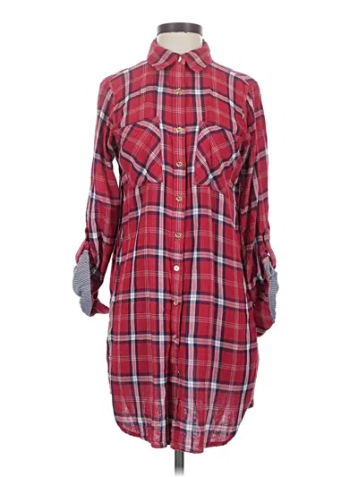 Pre-owned Michael Michael Kors 3/4 Sleeve Button Down Shirt In Red