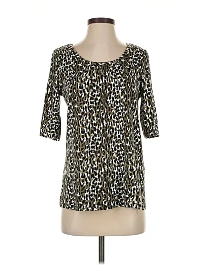 Pre-owned Michael Michael Kors 3/4 Sleeve T-shirt In Brown