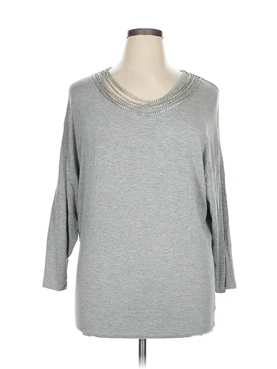 Pre-owned Michael Michael Kors 3/4 Sleeve T-shirt In Silver