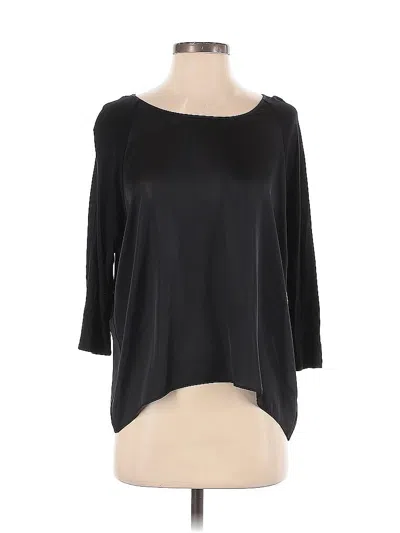 Pre-owned Michael Michael Kors 3/4 Sleeve Top Black Boatneck Tops