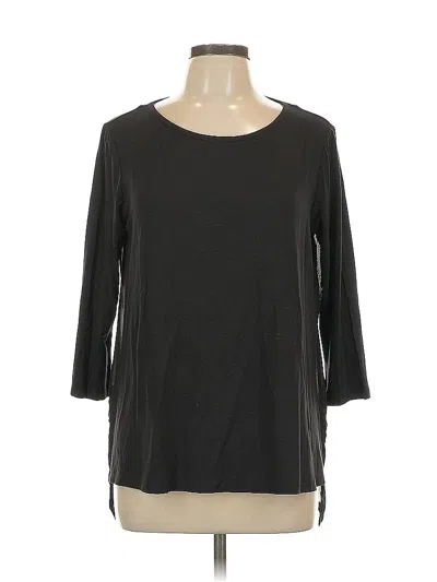 Pre-owned Michael Michael Kors 3/4 Sleeve Top Black Boatneck Tops