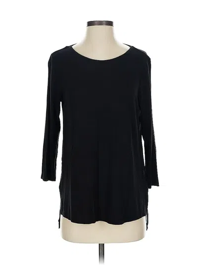 Pre-owned Michael Michael Kors 3/4 Sleeve Top Black Boatneck Tops