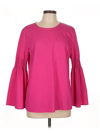 Pre-owned Michael Michael Kors 3/4 Sleeve Top Pink Boatneck Tops