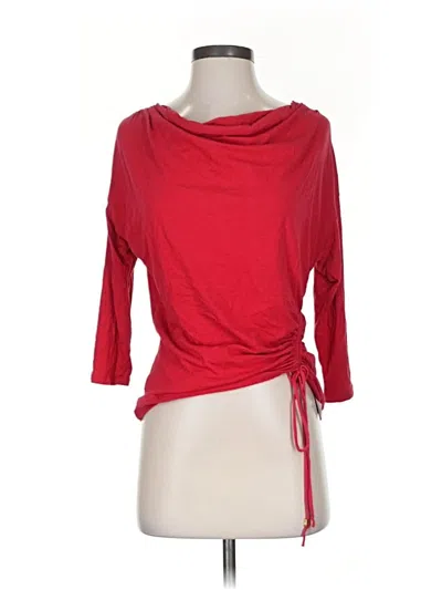 Pre-owned Michael Michael Kors 3/4 Sleeve Top Red Cowl Neck Tops