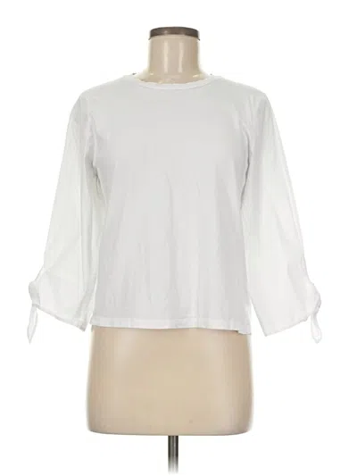 Pre-owned Michael Michael Kors 3/4 Sleeve Top White Boatneck Tops