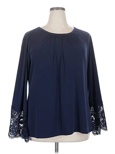 Pre-owned Michael Michael Kors 3/4 Sleeve T-shirt In Blue