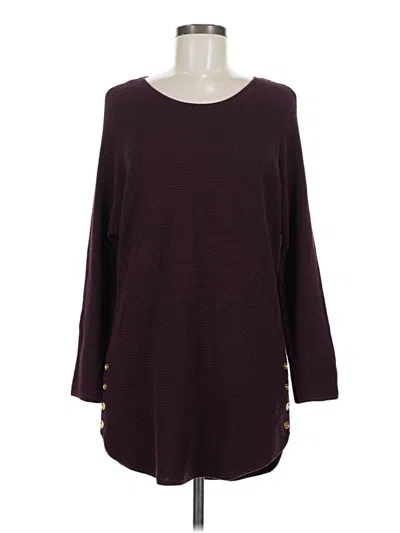 Pre-owned Michael Michael Kors 3/4 Sleeve T-shirt In Burgundy