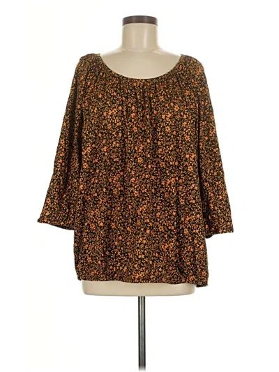 Pre-owned Michael Michael Kors 3/4 Sleeve T-shirt In Gold