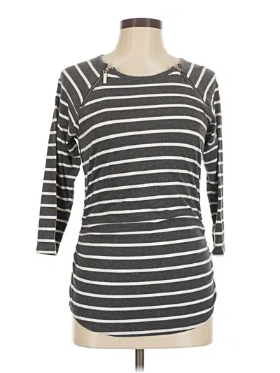 Pre-owned Michael Michael Kors 3/4 Sleeve T-shirt In Gray