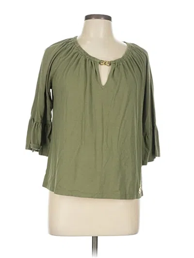 Pre-owned Michael Michael Kors 3/4 Sleeve T-shirt In Green