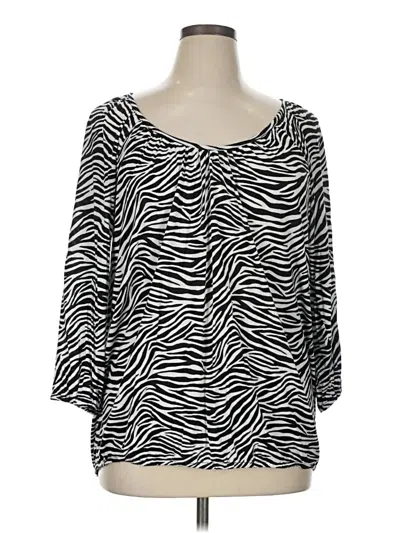 Pre-owned Michael Michael Kors 3/4 Sleeve T-shirt In Silver