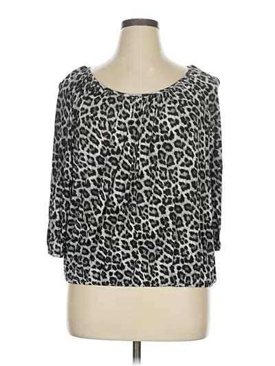 Pre-owned Michael Michael Kors 3/4 Sleeve T-shirt In Silver