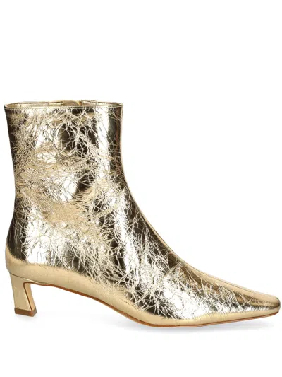 Michael Michael Kors 38mm Cosmo Kitten Ankle Boots In Gold