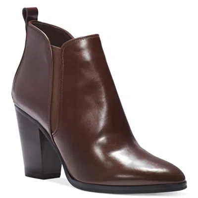 Michael Michael Kors 40f4bdhe5l Womens Solid Leather Ankle Boots In Brown