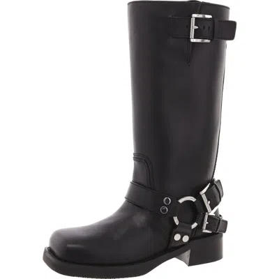 MICHAEL MICHAEL KORS 40F4CBFB7L WOMENS BUCKLE LEATHER MID-CALF BOOTS