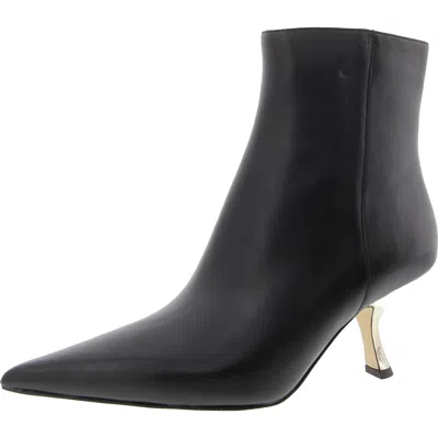 Michael Michael Kors 40f4lue5l Womens Solid Leather Booties In Black
