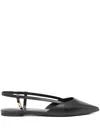 Michael Michael Kors Logo-plaque Leather Pumps In Black  