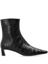 Michael Michael Kors 45mm Cosmo Crocodile-embossed Boots In Black
