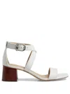 Michael Michael Kors 55mm Buckle-fastening Block-heel Sandals In White