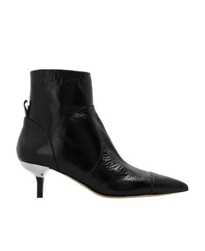 Michael Michael Kors 60mm Kitten-heel Leather Boots In Black