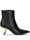 Michael Michael Kors Luna Leather Ankle Boots In Black