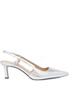Michael Michael Kors Alora Metallic Snake Embossed Leather Slingback Pump